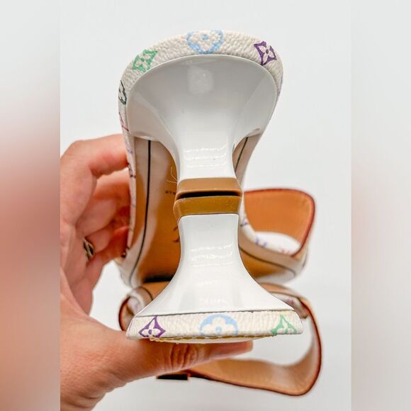 Louis Vuitton Y2K Murakami Multicolor LV Monogram Mule Slide Sandals EU 41 US 11 - Picture 5 of 14